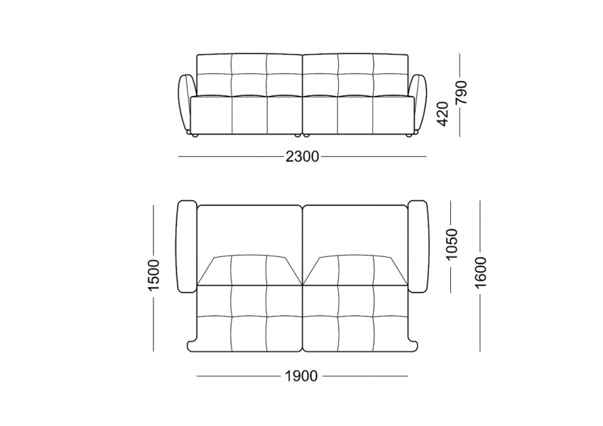 Прямой диван Беатриче