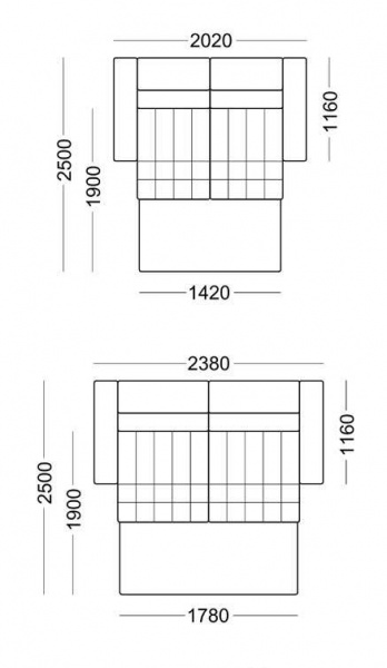 Прямой диван Верона