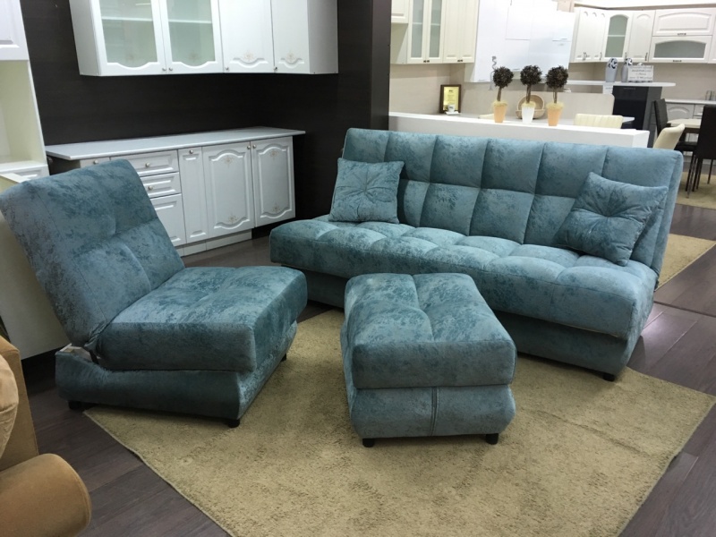 Диван Веста-2 + кресло-кровать + пуф