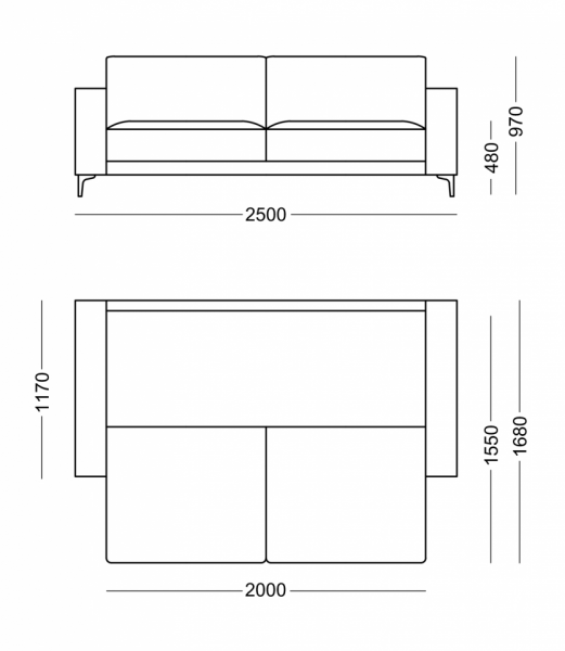 Прямой диван Ромео