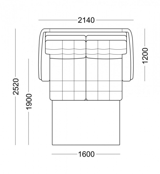 Прямой диван Орион
