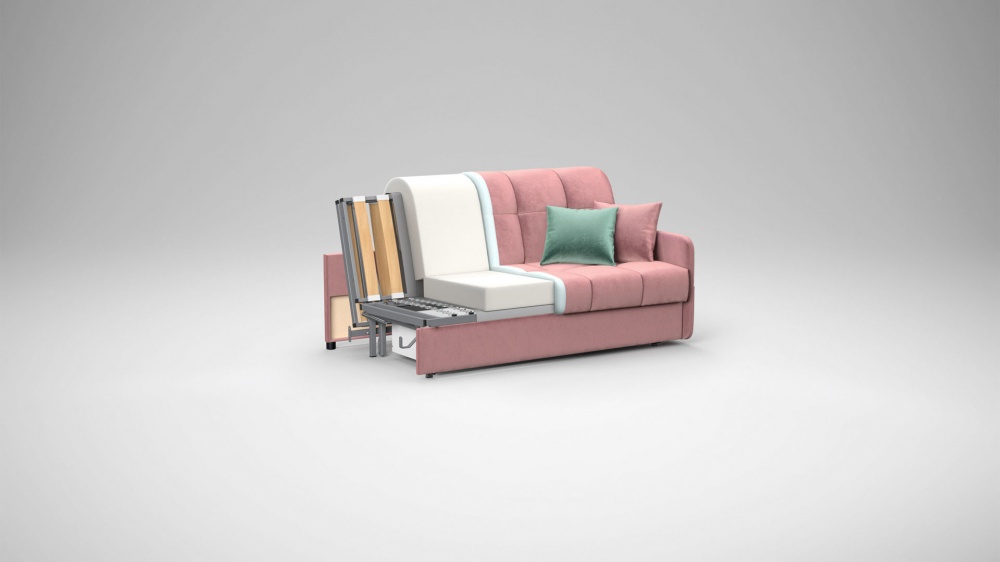 Диван прямой Аккордеон 180 см x 200 см MOON 120 Н30XL Lux н+(2)65 н