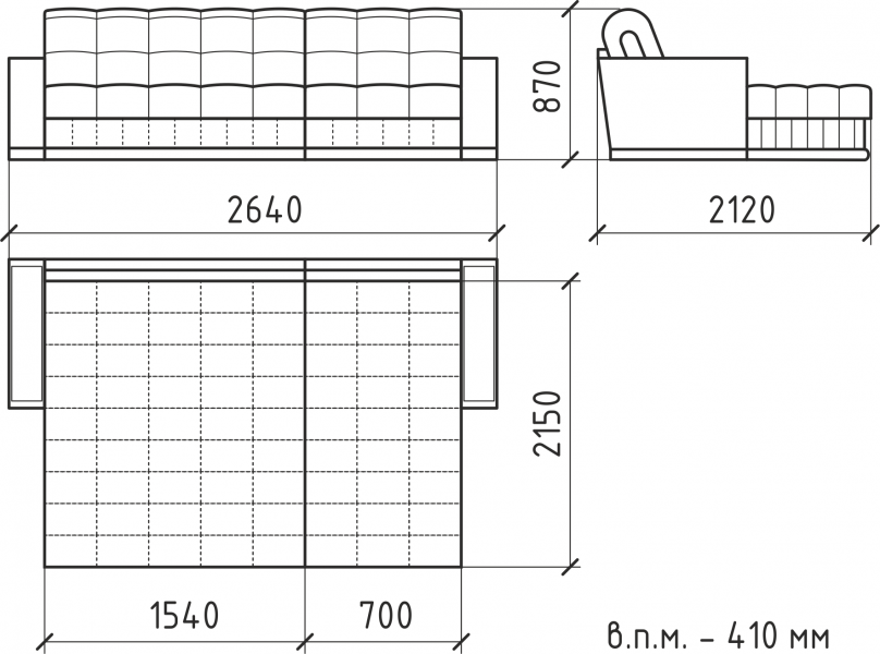 Угловой диван Амадей
