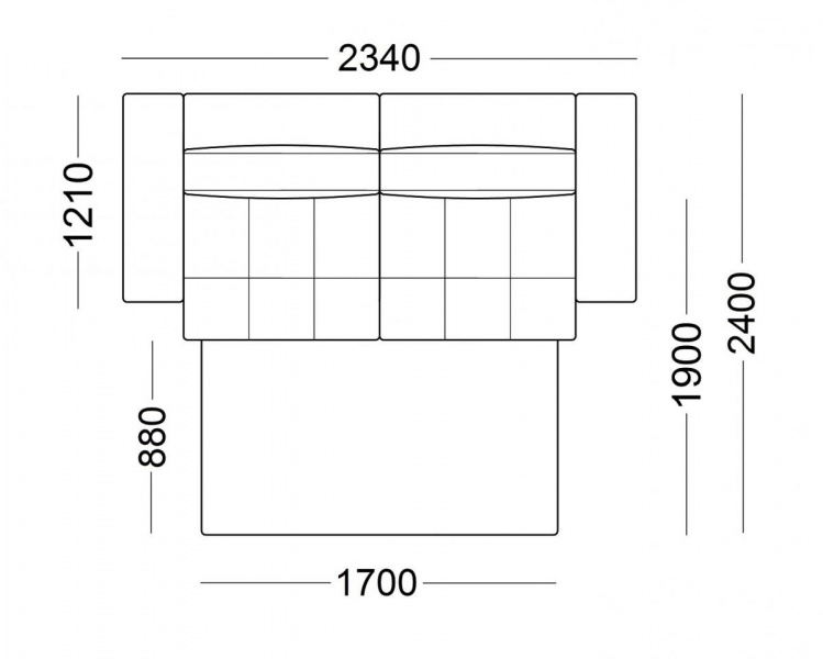 Прямой диван Марчелло
