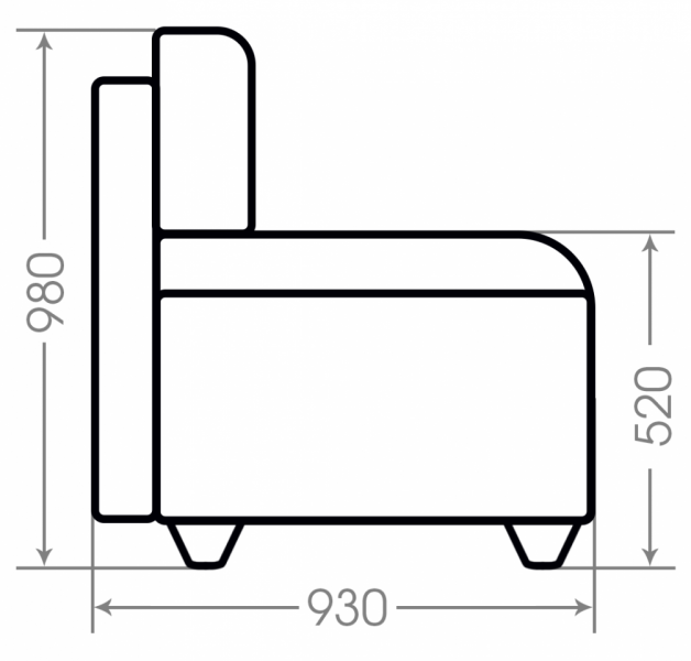 Прямой диван еврокнижка «Томас»