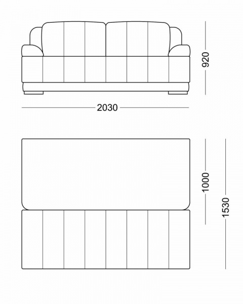 Прямой диван Мартин