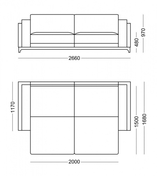 Прямой диван Манхэттен