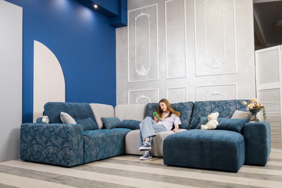 Диван "Моллис" угловой с оттоманкой