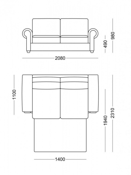 Прямой диван Бергамо