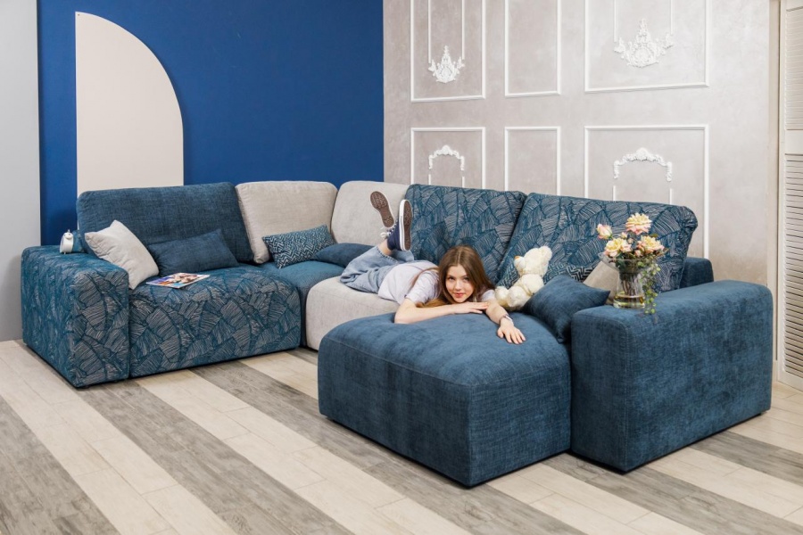 Диван "Моллис" угловой с оттоманкой