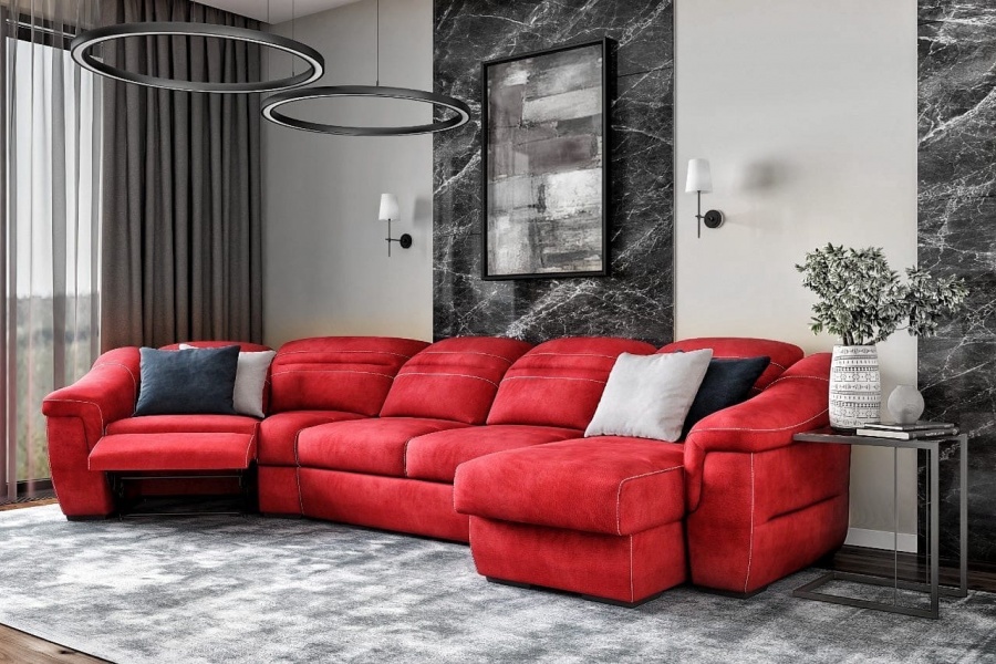 Диван "Даллас" угловой с оттоманкой