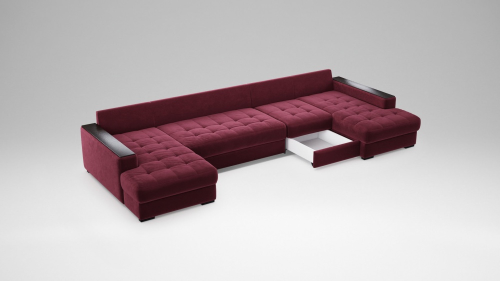 Диван угловой дельфин MOON 107 с подлокотниками-столешницами